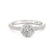 Bague Halo Or Blanc 14K Diamant 0,40ct