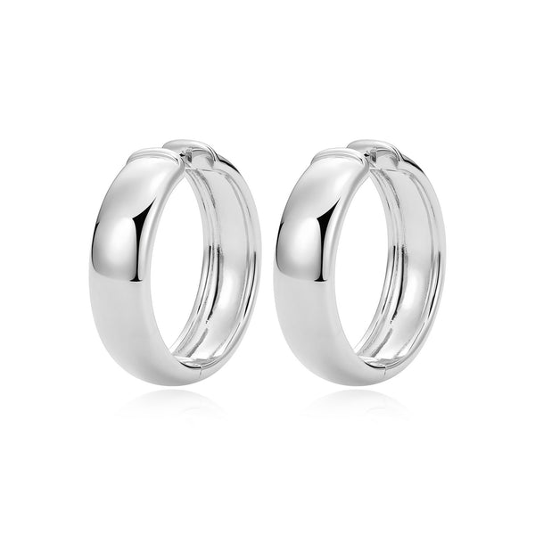 Boucles d'Oreilles Créoles Chunky 25mm – Reign Argent 925