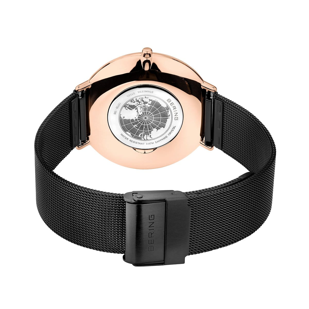 Bering Ultra Slim 39mm Noir Or Rose