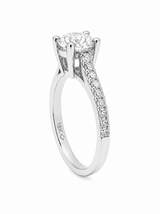 Bague Solitaire Or Blanc 14K Diamant 1,03ct