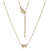 Collier Pendentif Mini Nœud Zircon Plaqué Or – Reign Argent 925