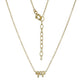 Collier Pendentif Mini Nœud Zircon Plaqué Or – Reign Argent 925