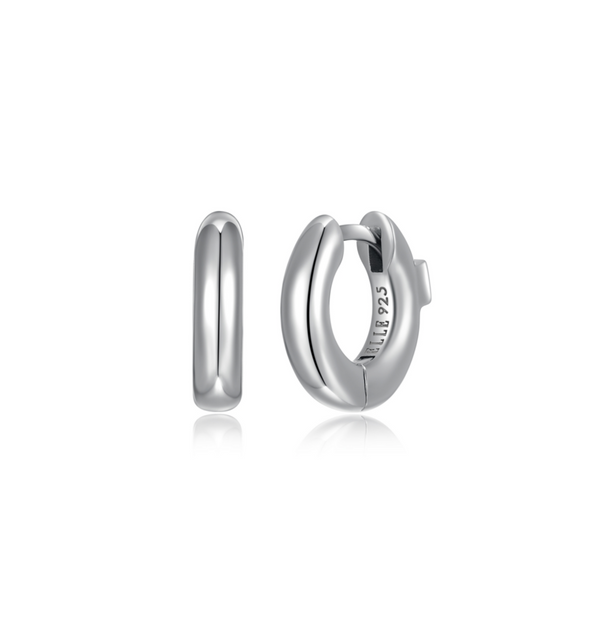 Boucles d'Oreilles Lisses – Elle Argent 925