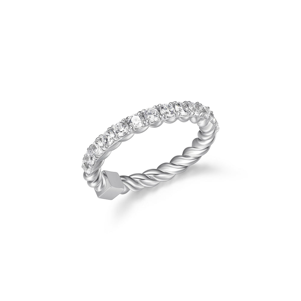 Bague Torsade Zircon – Elle Argent 925