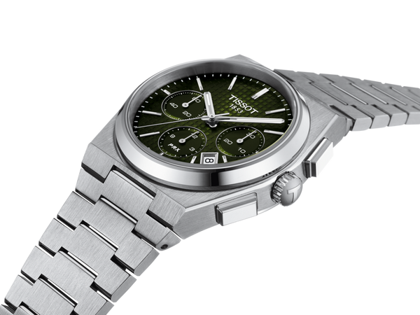 Tissot PRX 42 mm Automatic Chronograph Green Dial Men's Watch – T137.427.11.091.00