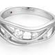 Bague Ondulée Zircone Cubique – Elle Argent 925