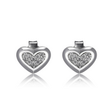 Clous ELLE argent 925 coeur et zircon