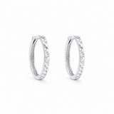 Boucles d'Oreilles Huggies Coupe Diamant Or 10K