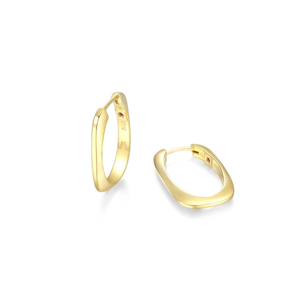Boucles d'Oreilles Design – Elle Argent Plaqué Or