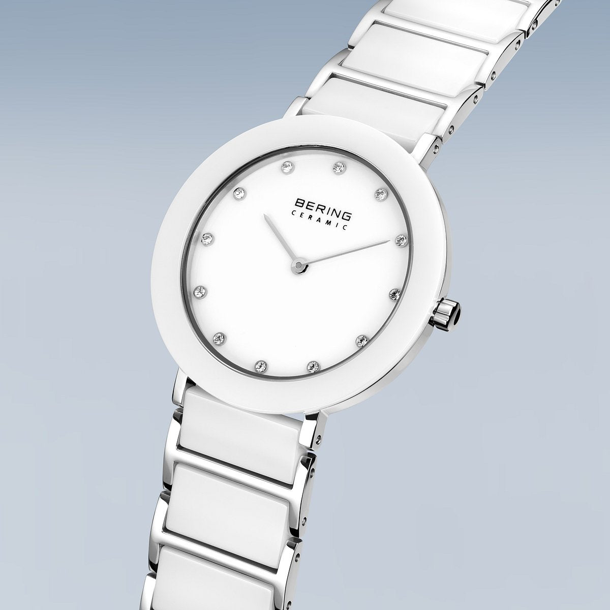 Montre Bering Ceramic 11435-754 bleu et or rose