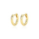 Boucles d'Oreilles Huggies Lisses Plaqué Or – Reign Argent 925