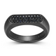 Bague Gun Métal Saphir Noir – Ethos Argent 925