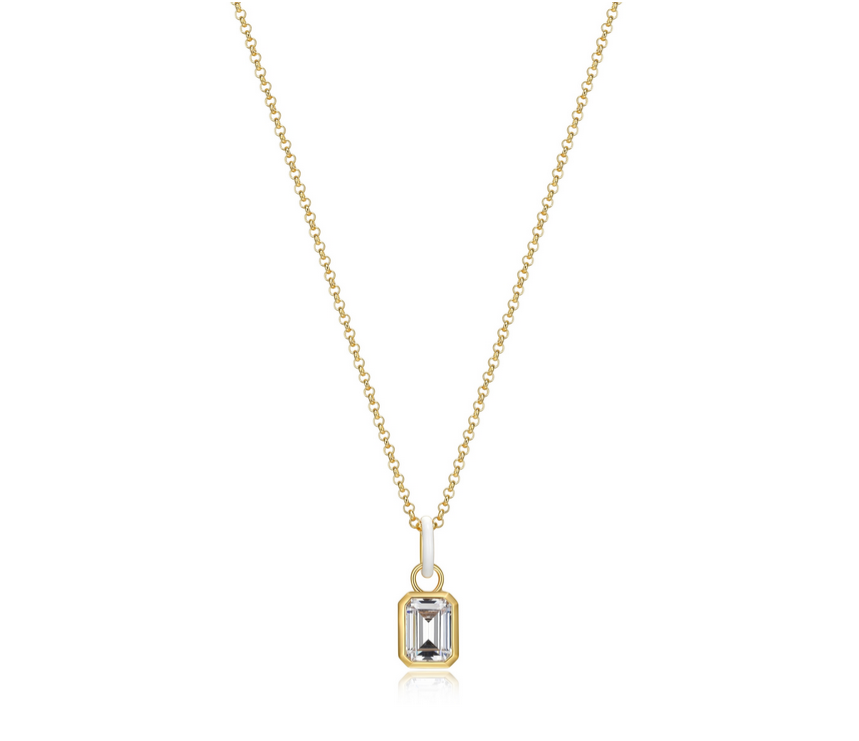 Collier Zircon Plaqué Or – Reign Argent 925