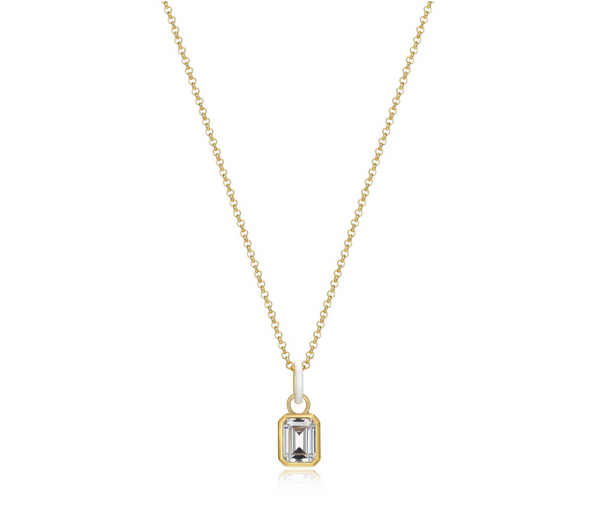 Collier Zircon Plaqué Or – Reign Argent 925