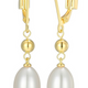 Boucles d'Oreilles Perle Plaqué Or – Elle Argent 925