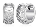 Boucles d'Oreilles Anneaux Chevron 13mm – Ethos Argent 925