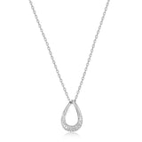 Collier Poire Pavée Zircon – Elle Argent 925