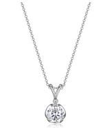 Collier Solitaire Zircon 8mm – Elle Argent 925