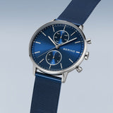 Bering Classic Femme Cadran Bleu 42mm
