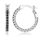 Boucles Torsade Spinelle Noire – Elle Argent 925