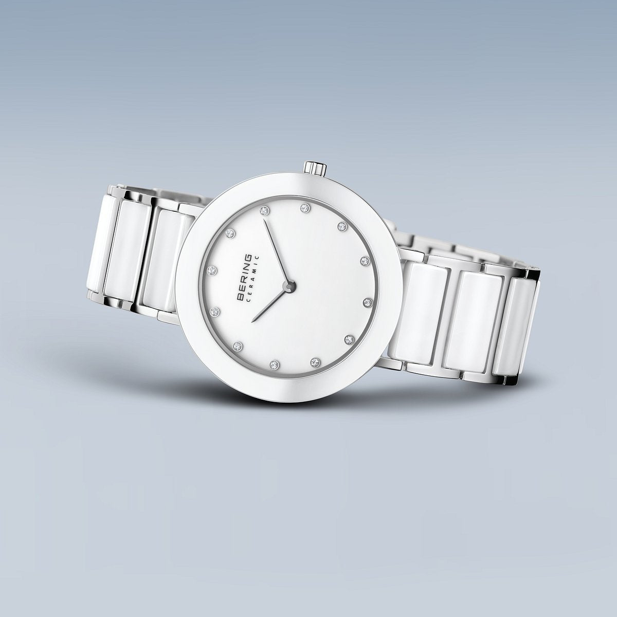 Montre Bering Ceramic 11435-754 bleu et or rose