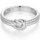 Bague Nœud Torsadé Zircon – Elle Argent 925
