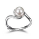 Bague ELLE argent 925 avec perle blanche