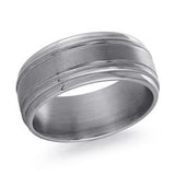 Bague Tantale Fini Brossé Sombre – Alliance Homme Malo