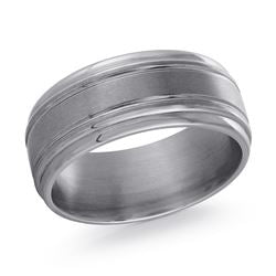Bague Tantale Fini Brossé Sombre – Alliance Homme Malo