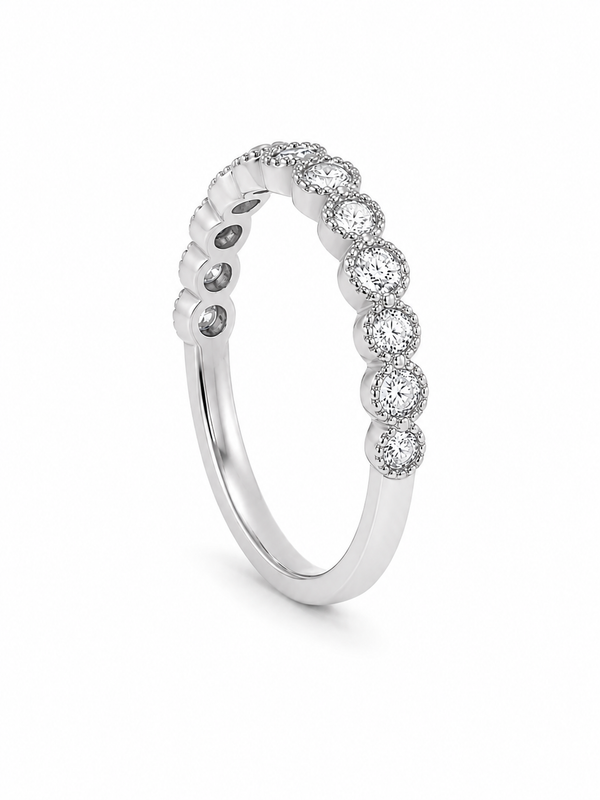 Bague Or Blanc 18K Diamants 0,50ct
