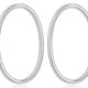 Boucles d'Oreilles Clous Ovales Ouverts – Reign Argent 925