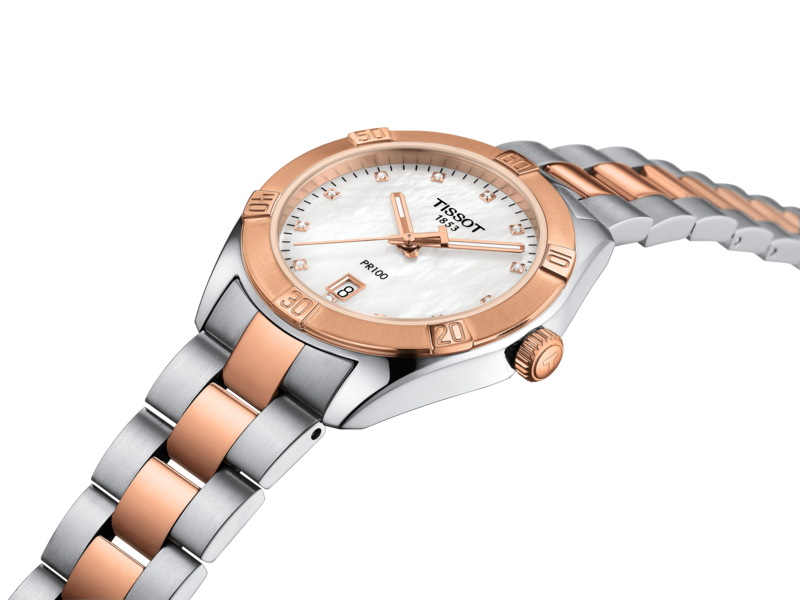 Tissot PR 100 Sport Chic bicolore nacre
