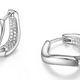 Boucles d'Oreilles Huggies Torsadées Zircon – Elle Argent 925