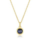 Collier Pendentif Saphir Synthétique Plaqué Or – Reign Argent 925