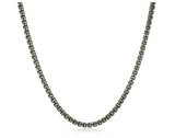 Collier Chaîne Franco Gun Métal 24po – Ethos Argent 925