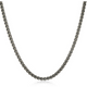 Collier Chaîne Franco Gun Métal 24po – Ethos Argent 925