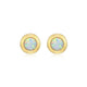 Boucles d'Oreilles Clous Étoile du Nord Opale Synthétique – Reign Argent 925
