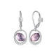 Boucles d'Oreilles Pendantes Améthyste et Zircon – Elle Argent 925
