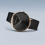 Bering Ultra Slim 39mm Noir Or Rose