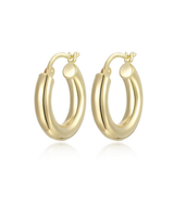 Chunky Hoop Earrings 20mm Gold Plated – Reign Sterling Silver