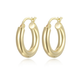 Chunky Hoop Earrings 20mm Gold Plated – Reign Sterling Silver