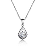 Collier Pendentif Solitaire Zircon – Elle Argent 925