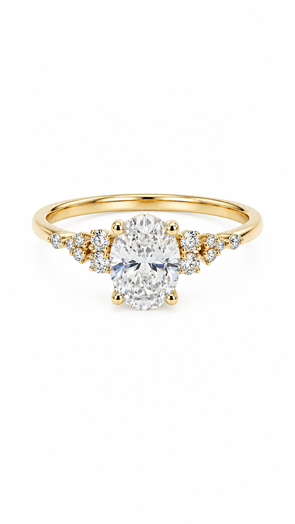 Bague Solitaire Or Blanc 14K Diamant Lab 1,05ct
