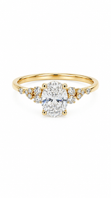 Bague Solitaire Or Blanc 14K Diamant Lab 1,05ct