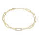Bracelet Paperclip Pavé Plaqué Or 18K Zircon – Reign