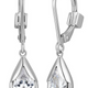 Boucles d'Oreilles Pendantes Poire Zircon – Elle Argent 925