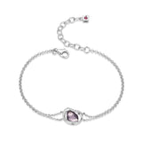 Bracelet Améthyste et Pavé Zircon – Elle Argent 925