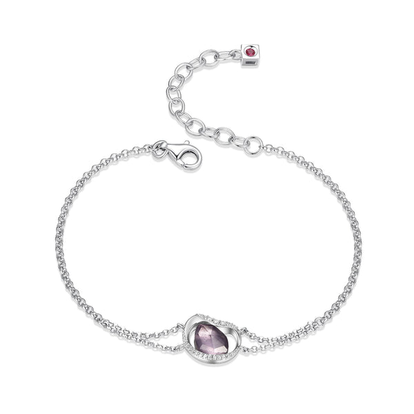 Bracelet Améthyste et Pavé Zircon – Elle Argent 925