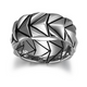 Bague Motif Chevron Finition Noire – Ethos Argent 925