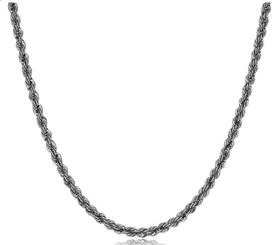 Chaîne Torsadée 24po – Ethos Argent 925